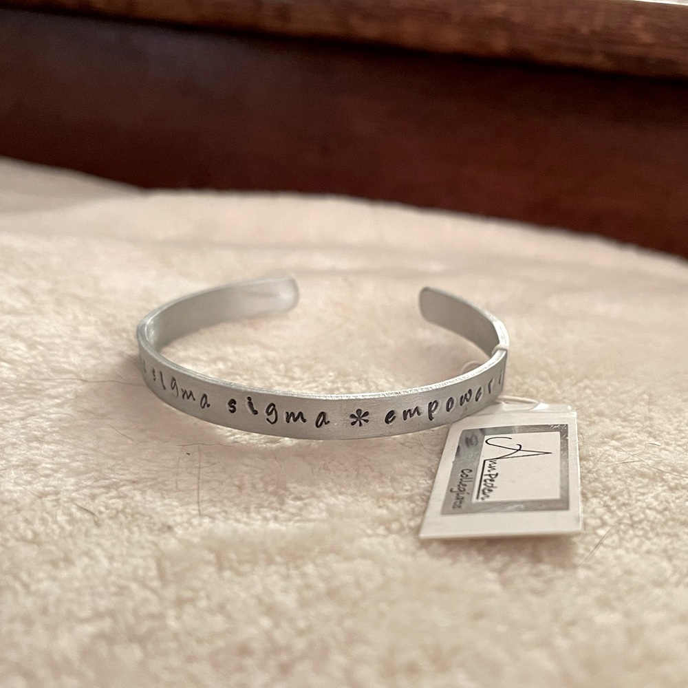 “Sigma Sigma Simga Empowered” Adjustable Bracelet New With Tag